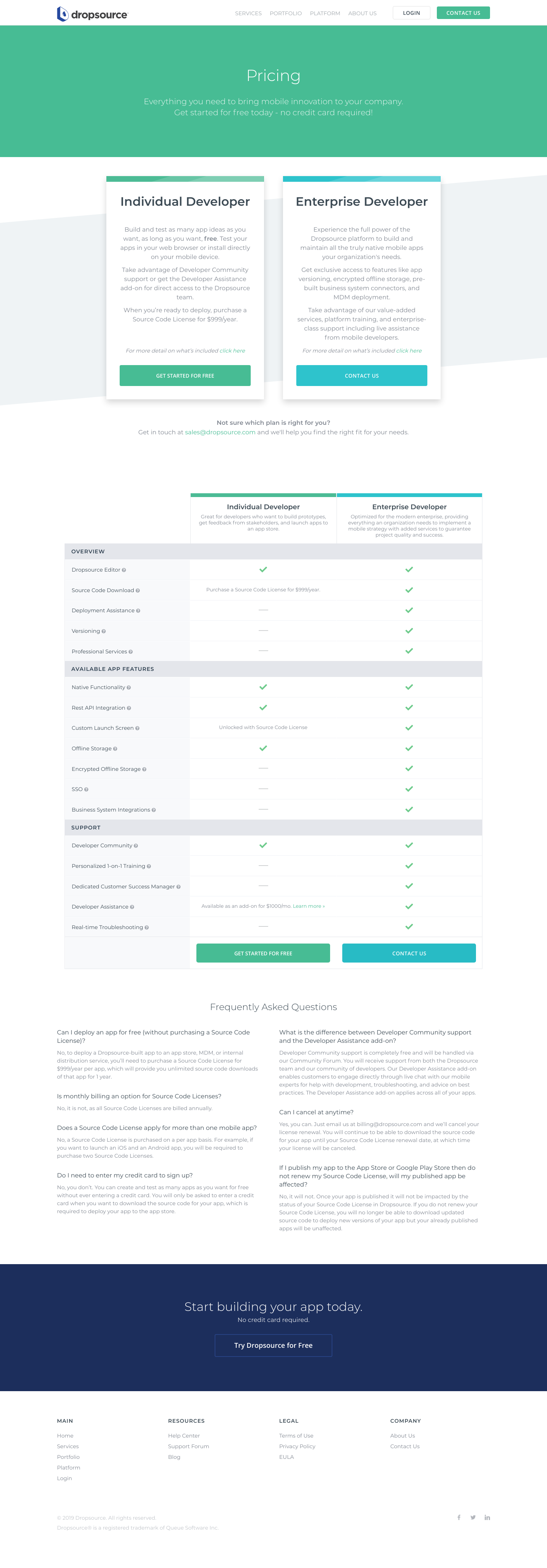 Dropsource Pricing screenshot