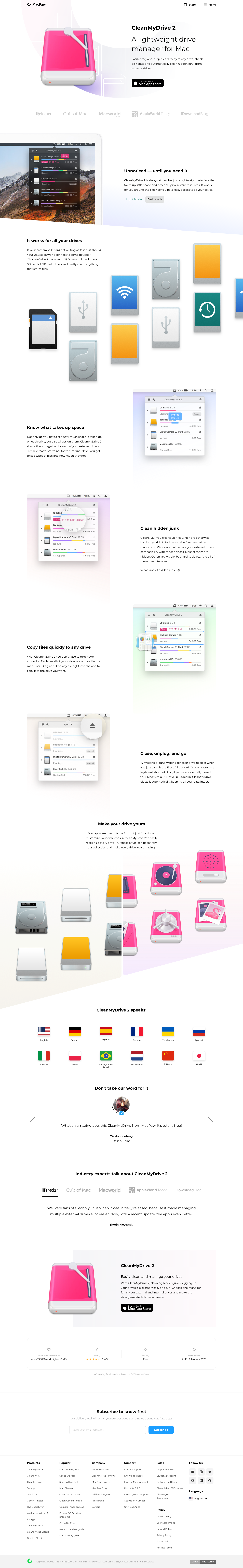 Macpaw Landing Page screenshot