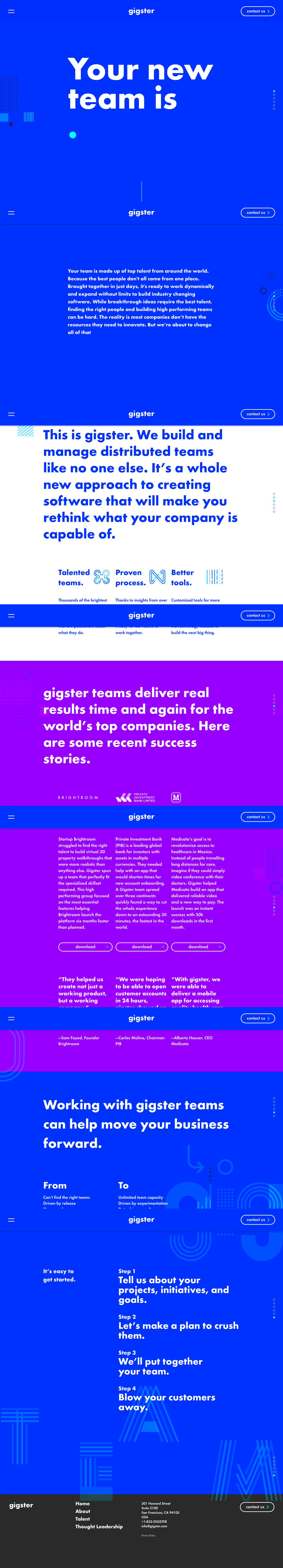 Gigster Landing Page screenshot