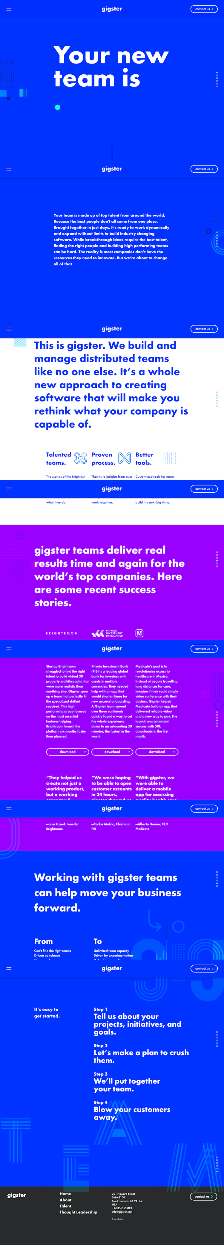 Gigster Landing Page screenshot