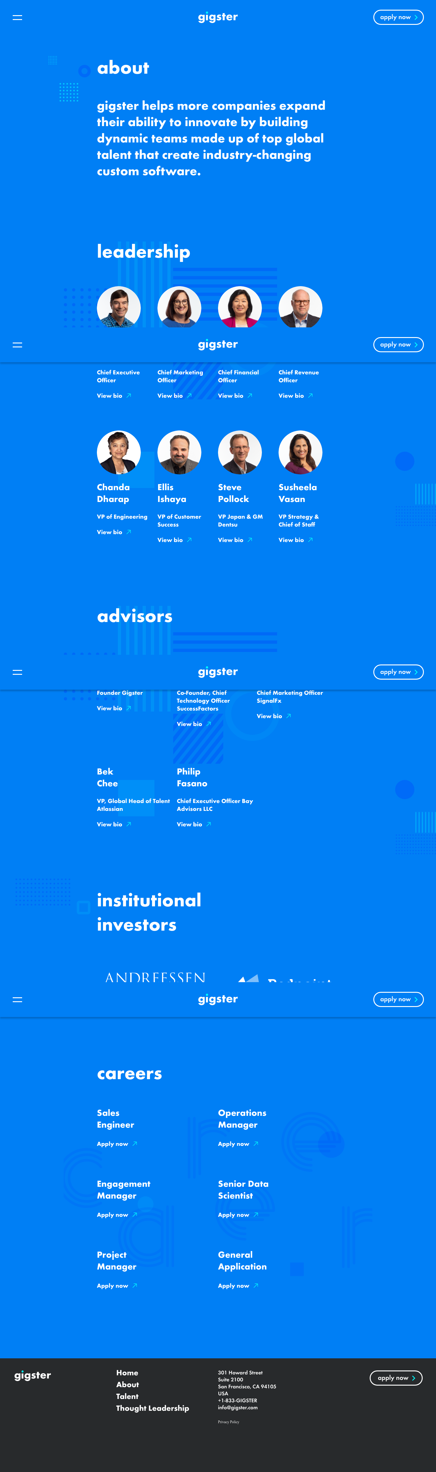 Gigster About screenshot