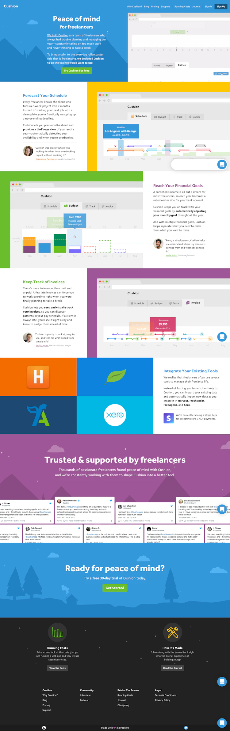 Cushionapp Landing Page screenshot