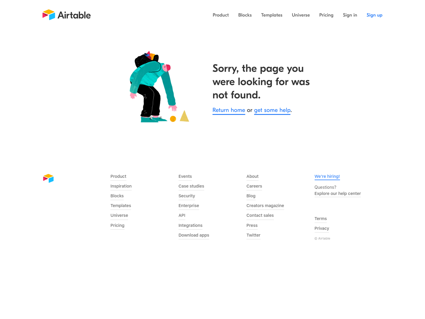 Airtable Notfound screenshot