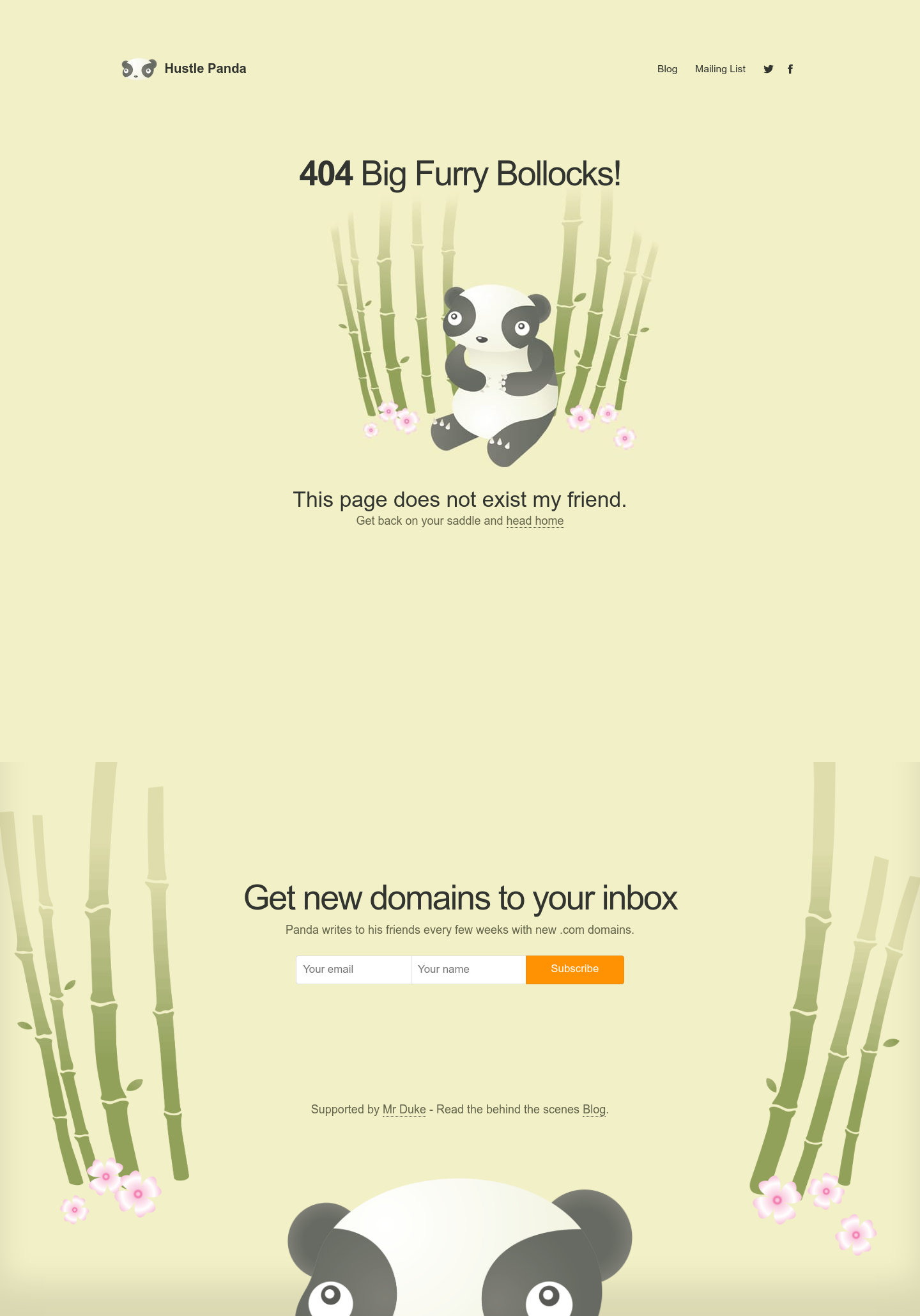 Hustlepanda Notfound screenshot