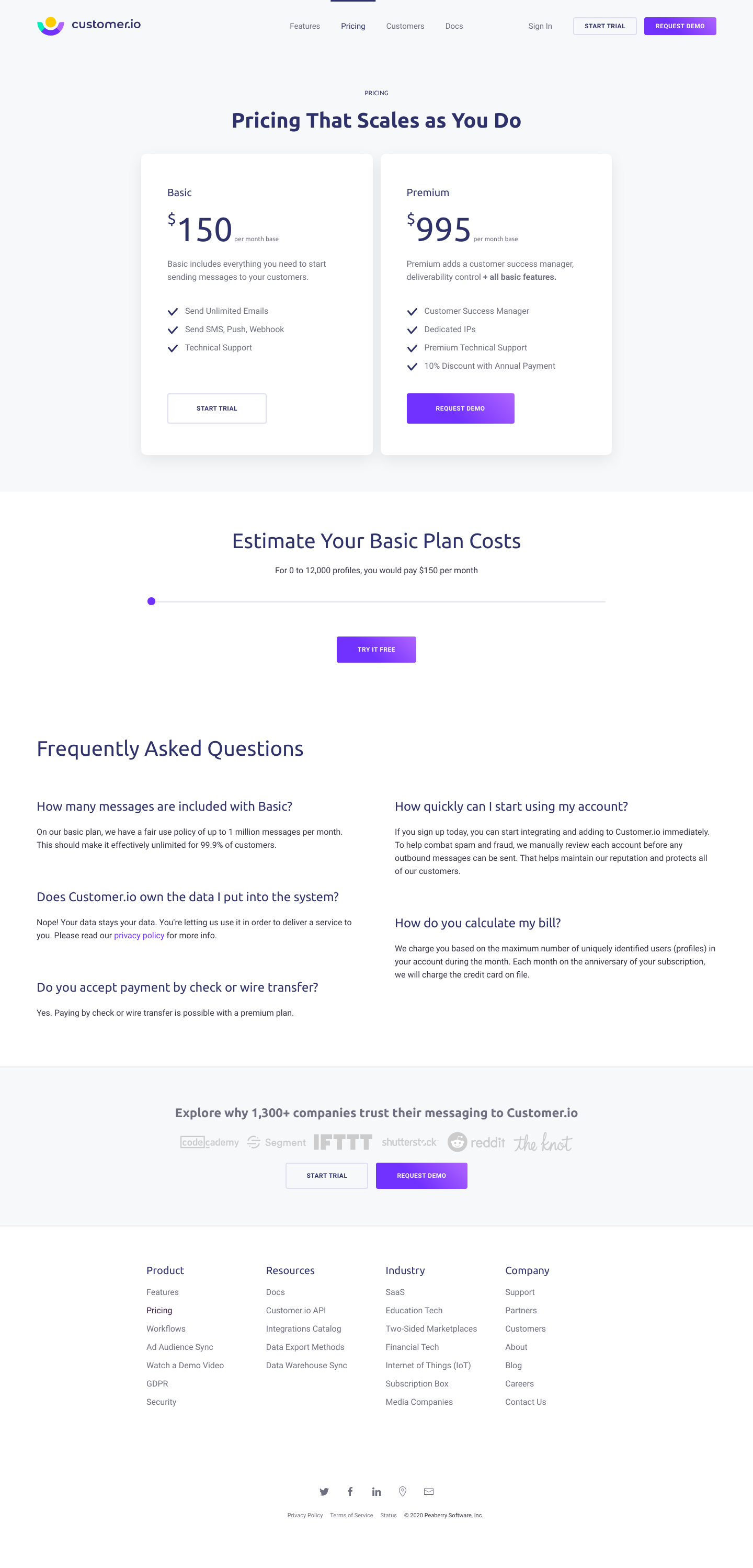 Customer Pricing screenshot