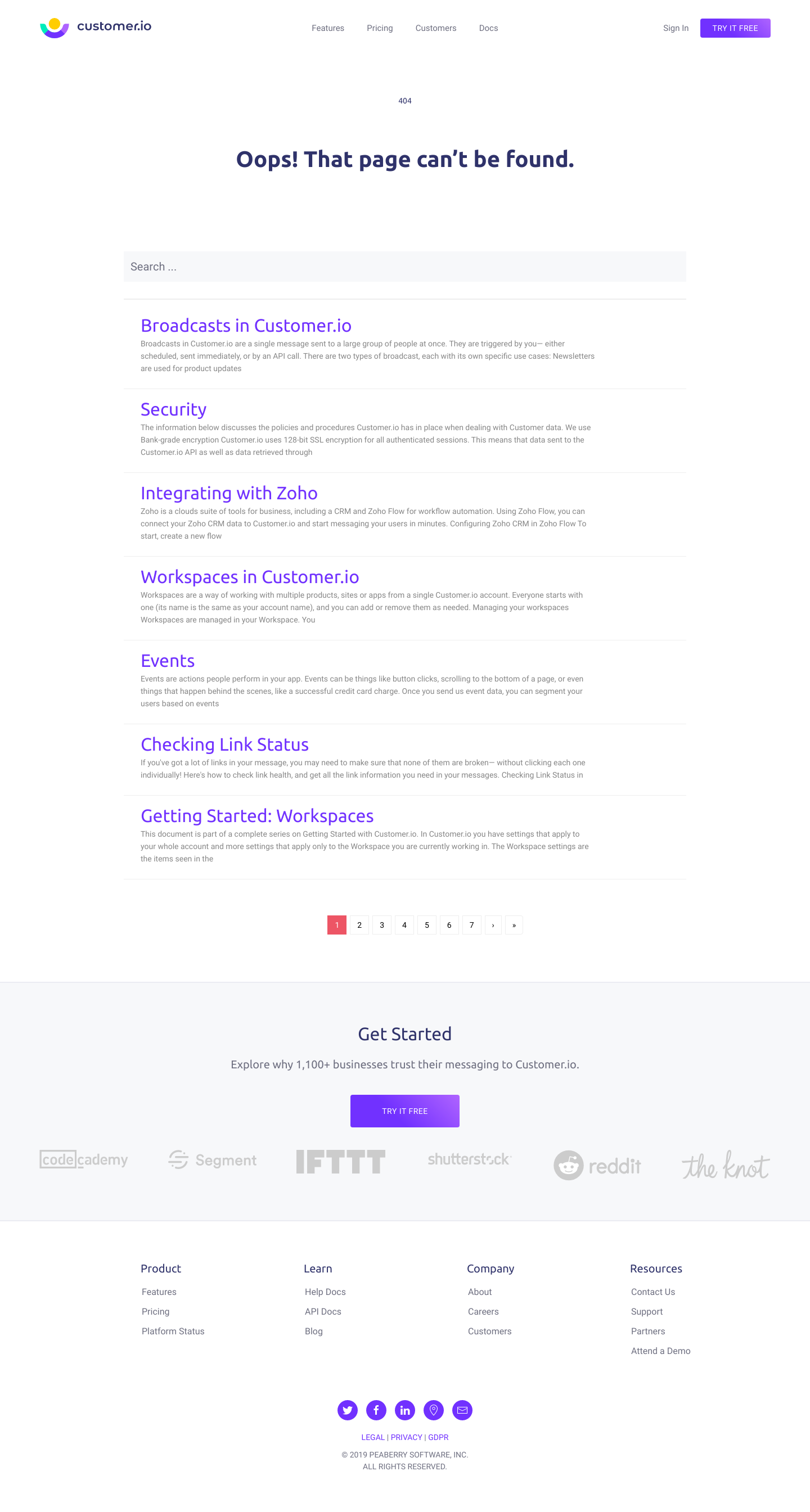Customer Signup screenshot