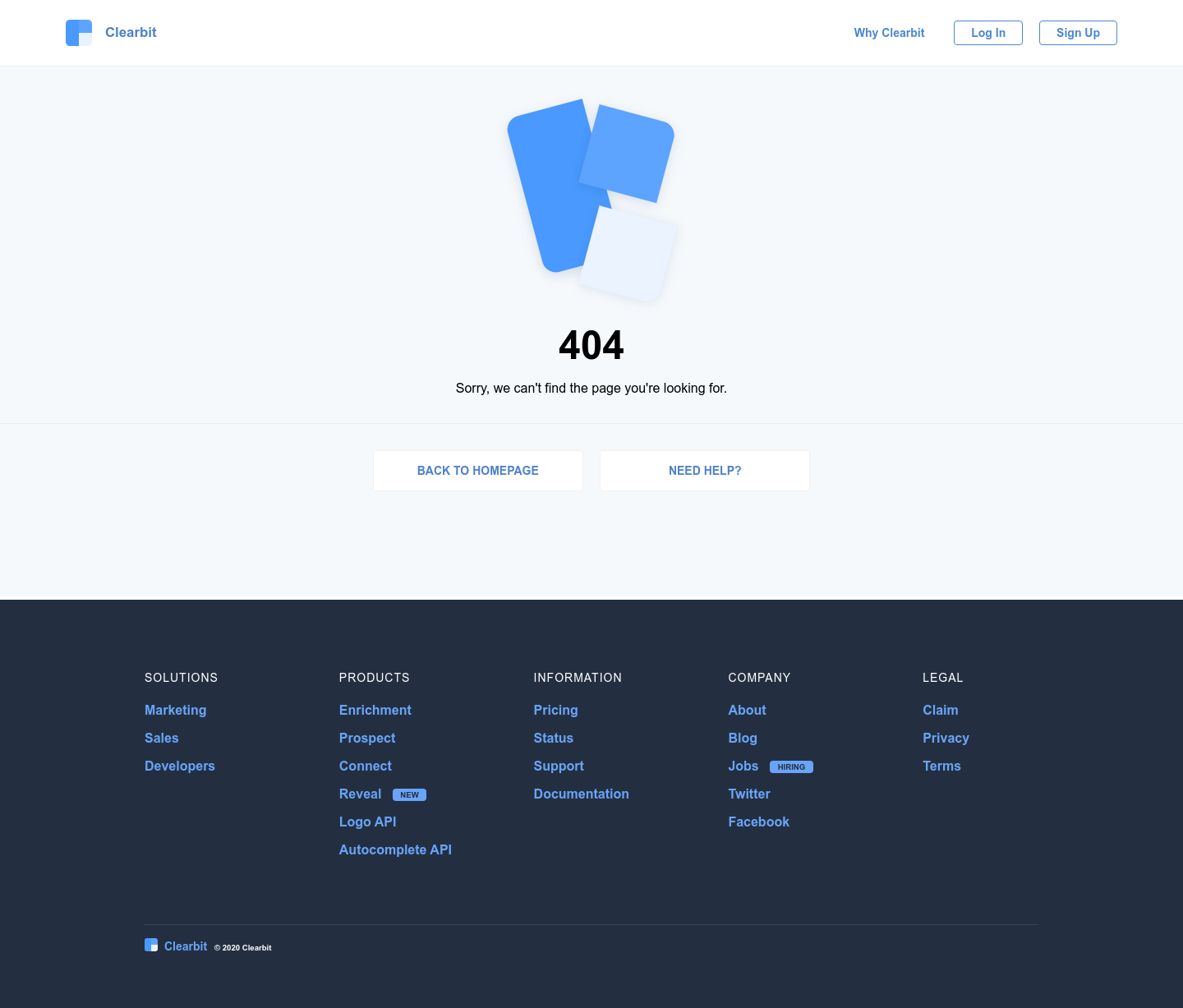 Clearbit Notfound screenshot