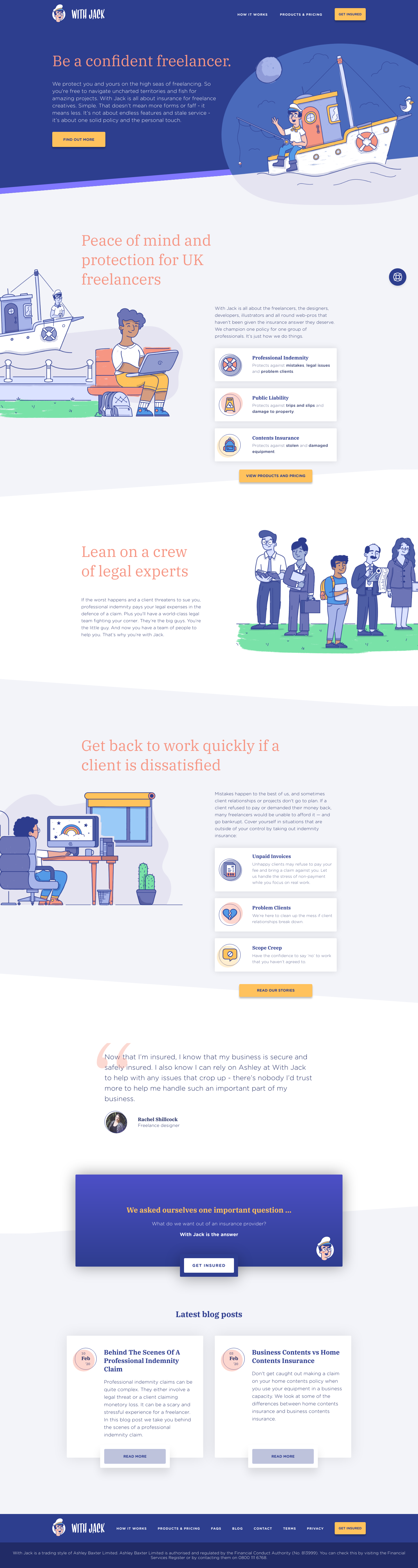 Withjack Landing Page screenshot