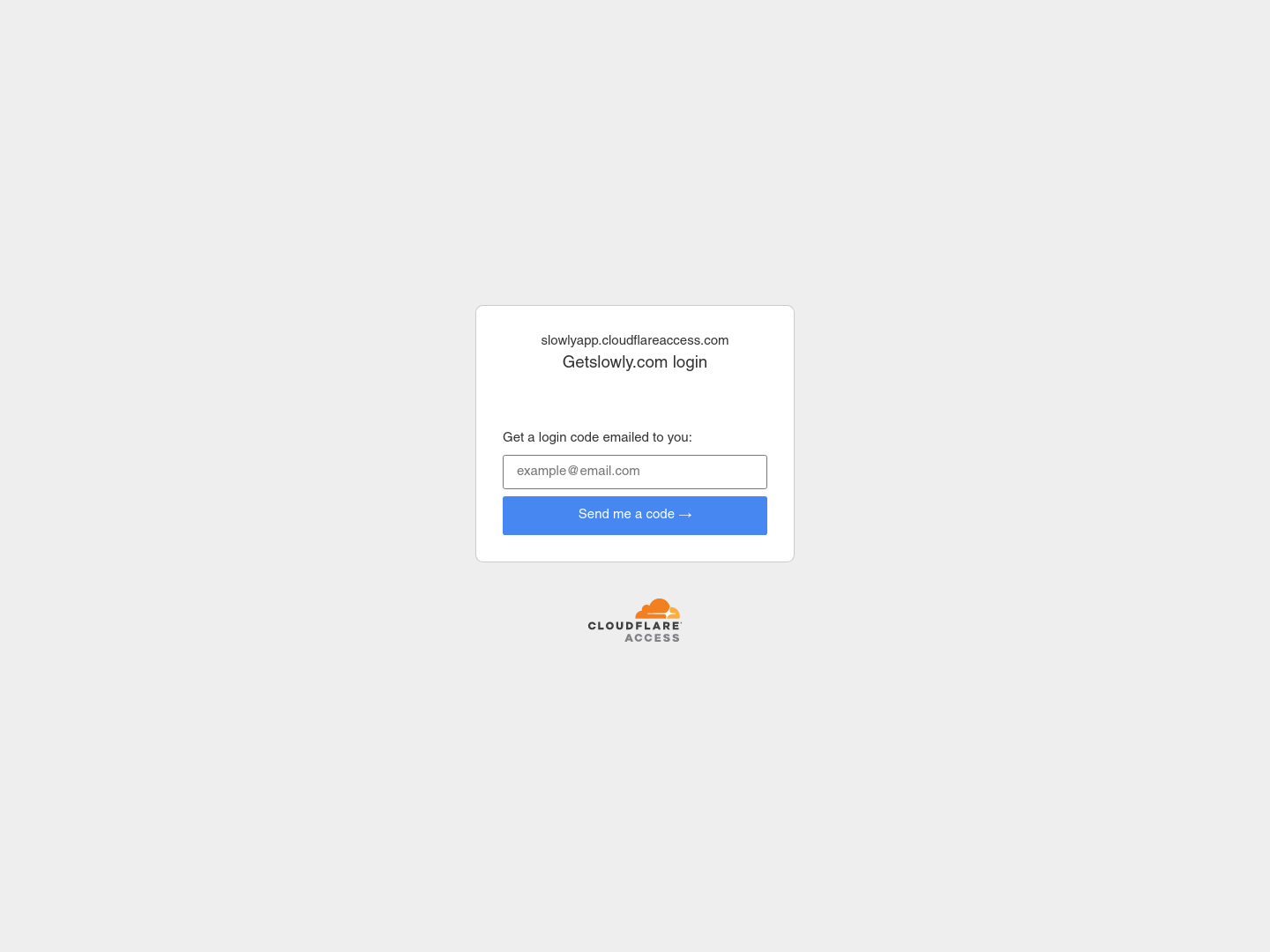 Slowly Login screenshot