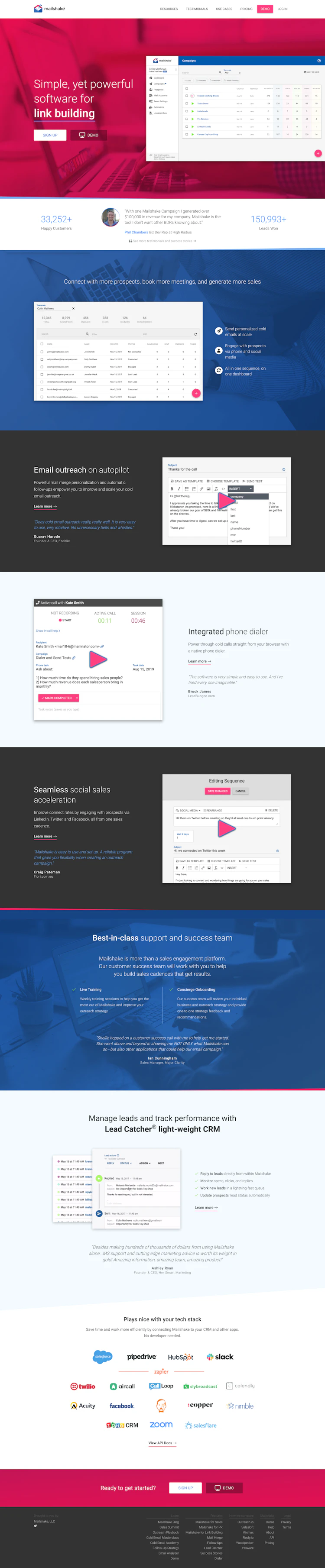 Contentmarketer Landing Page screenshot