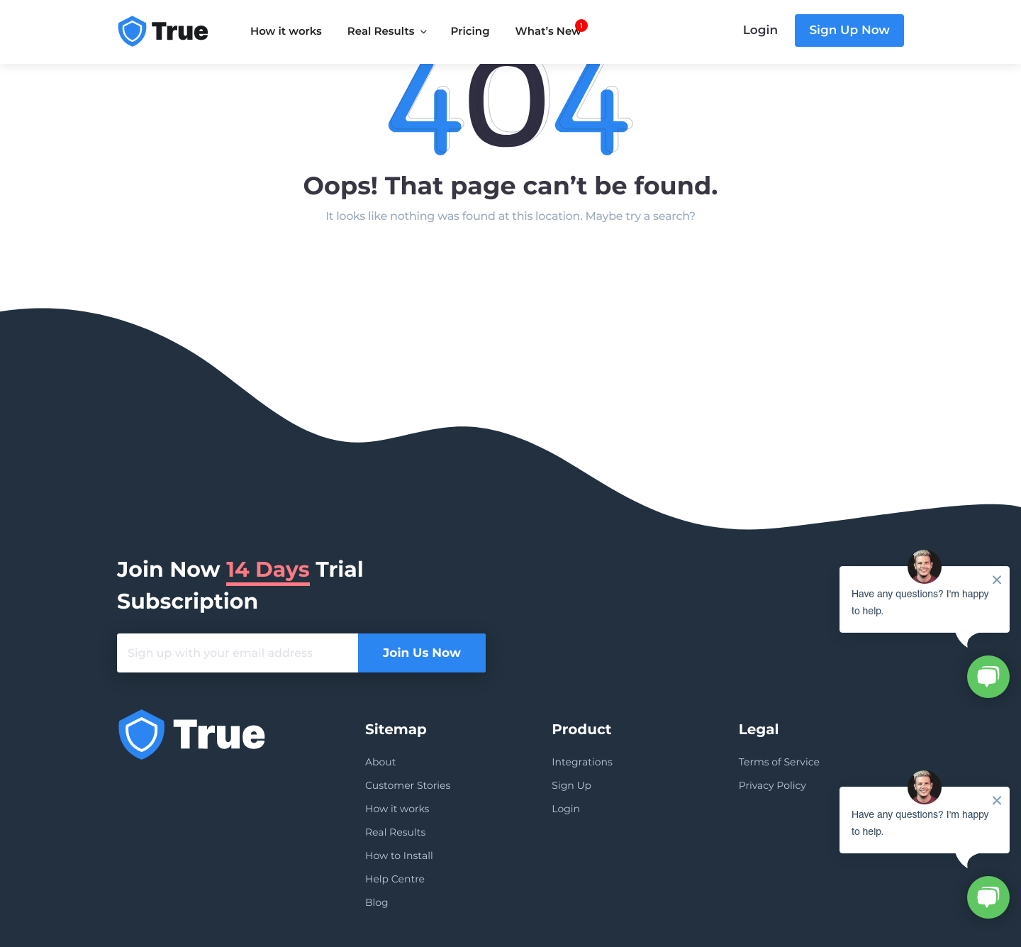 Usetrue Notfound screenshot