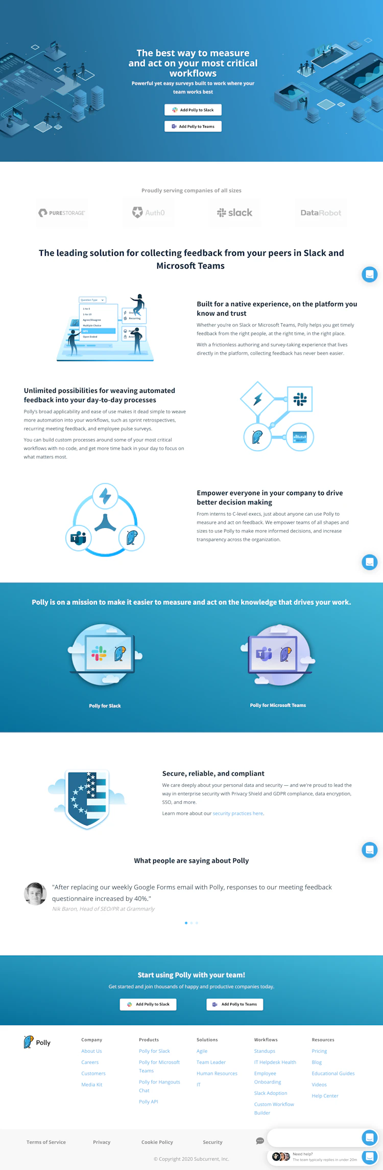 Polly Landing Page screenshot