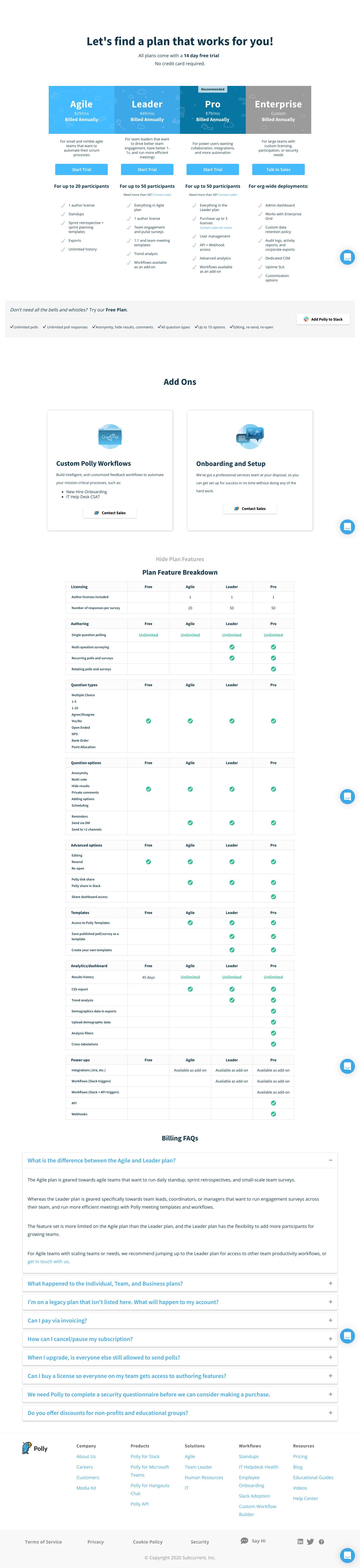 Polly Pricing screenshot