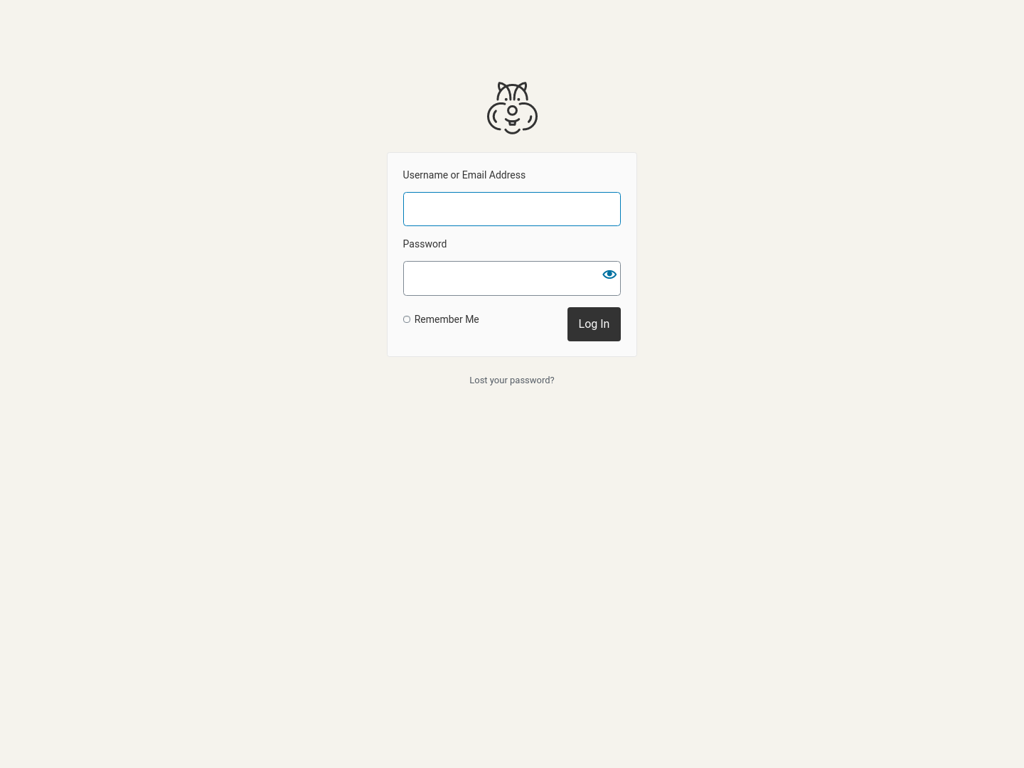 Chipmunktheme Login screenshot