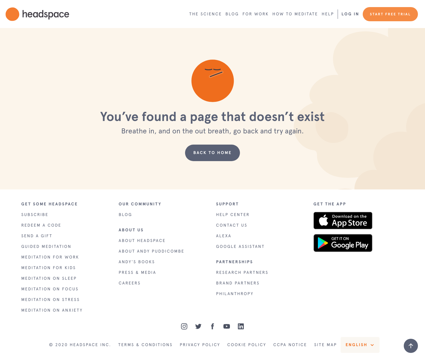 Headspace Notfound screenshot