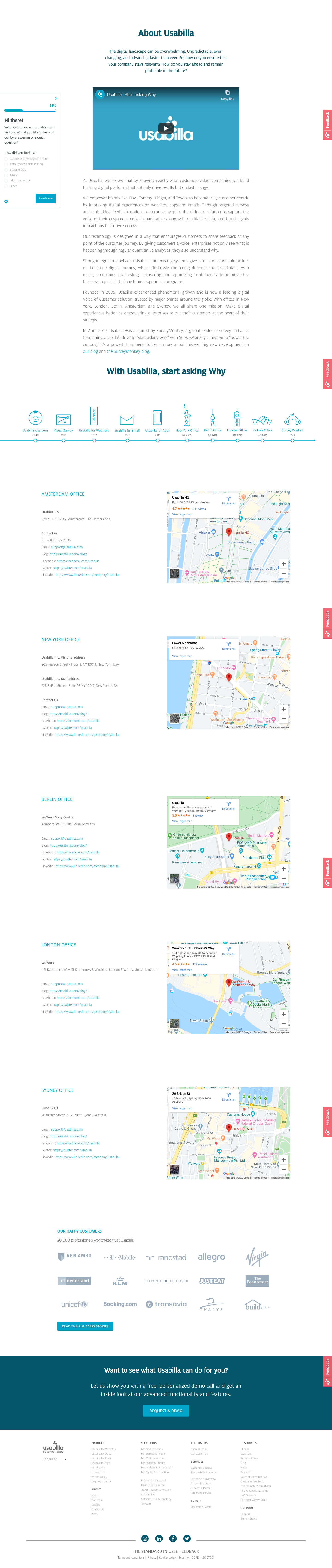 Usabilla About screenshot