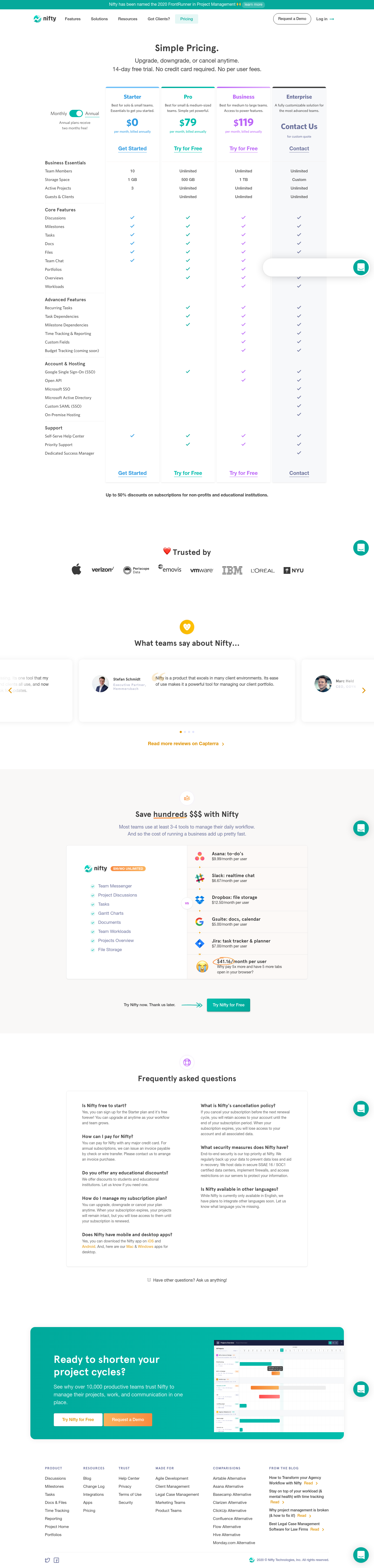Niftypm Pricing screenshot