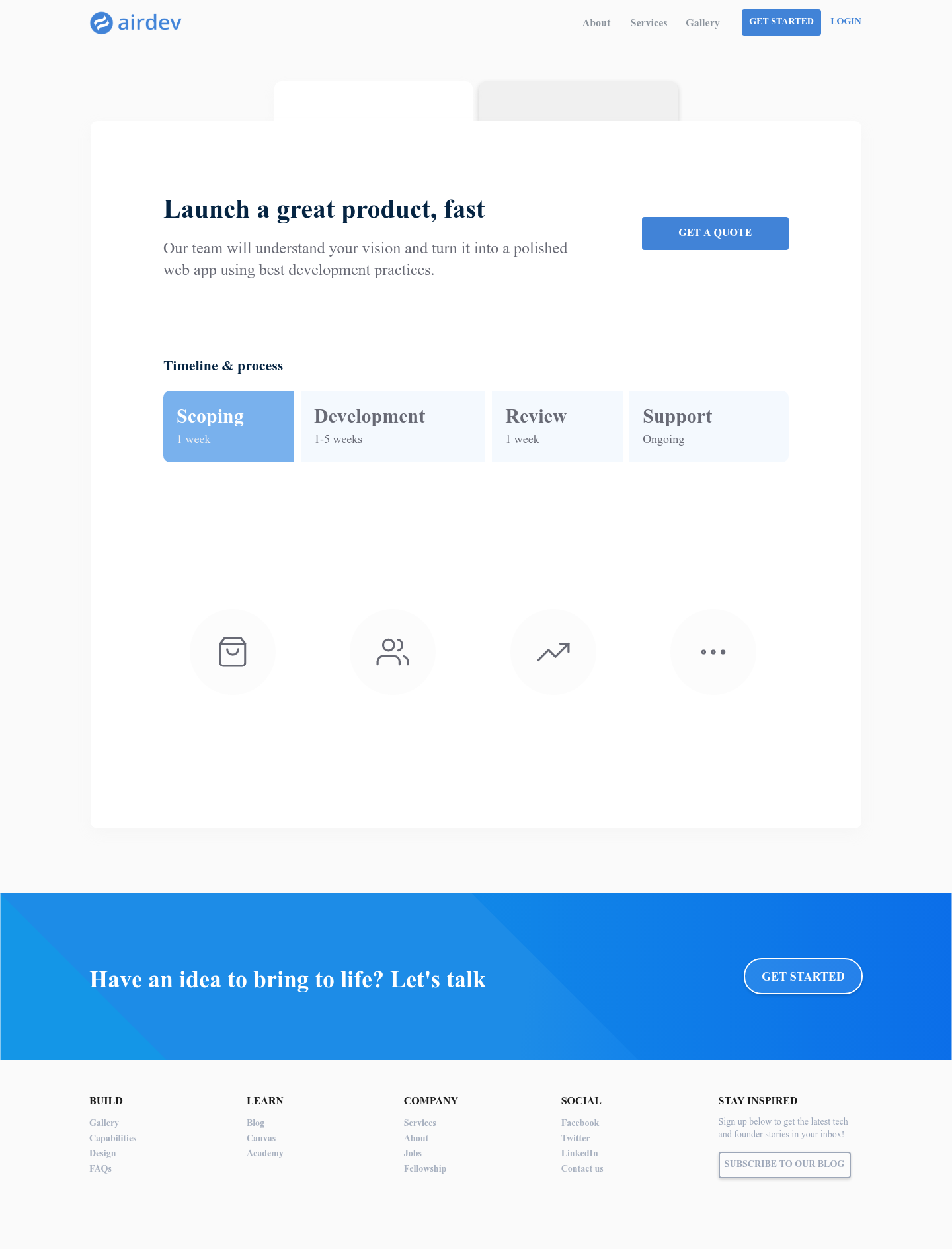 Airdev Pricing screenshot