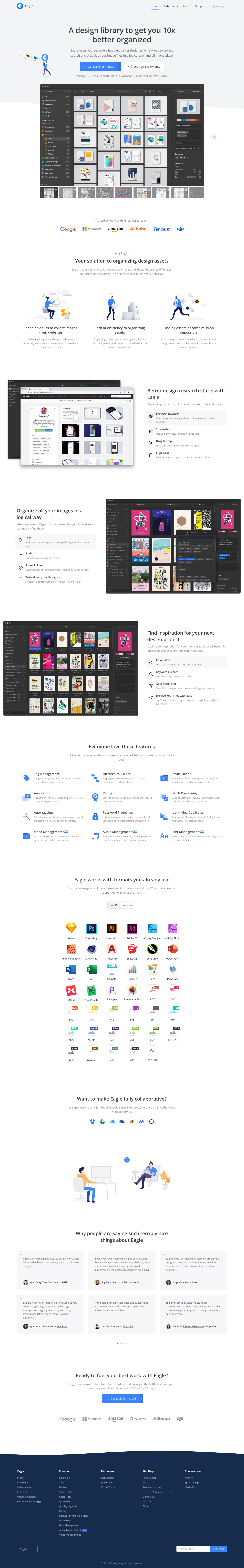 En.eagle Landing Page screenshot