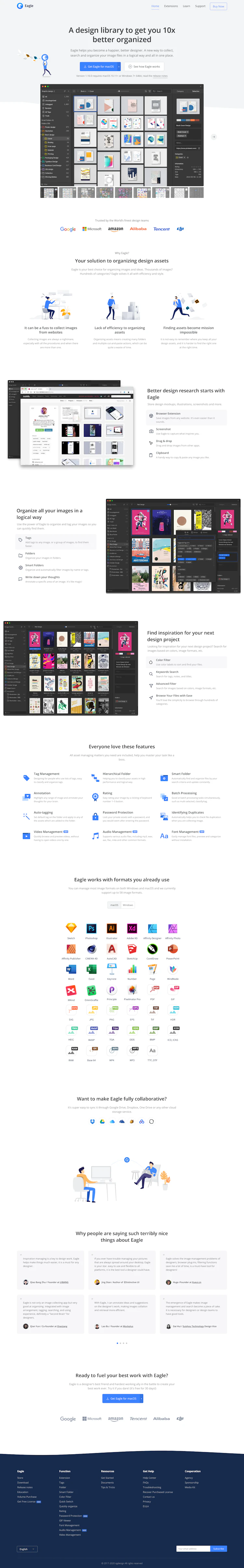 En.eagle Landing Page screenshot