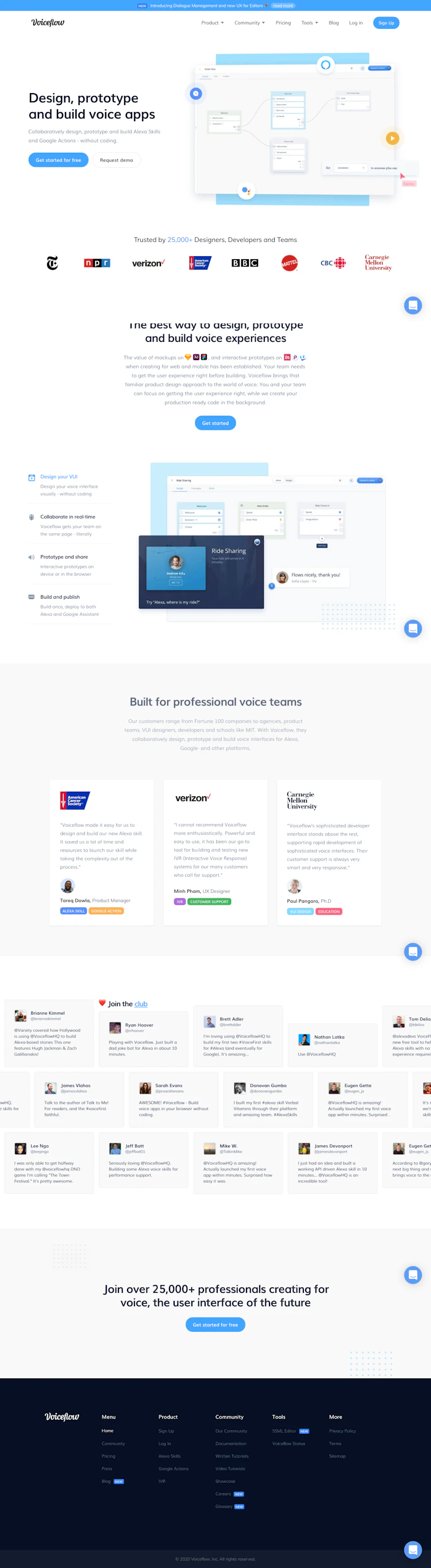 Getvoiceflow Landing Page screenshot