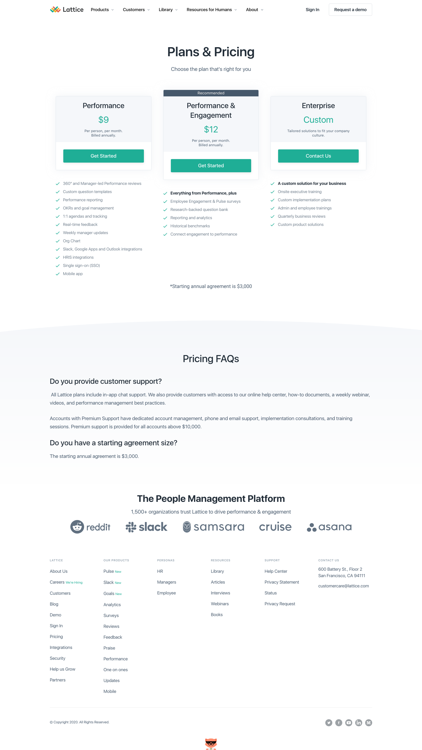 Latticehq Pricing screenshot