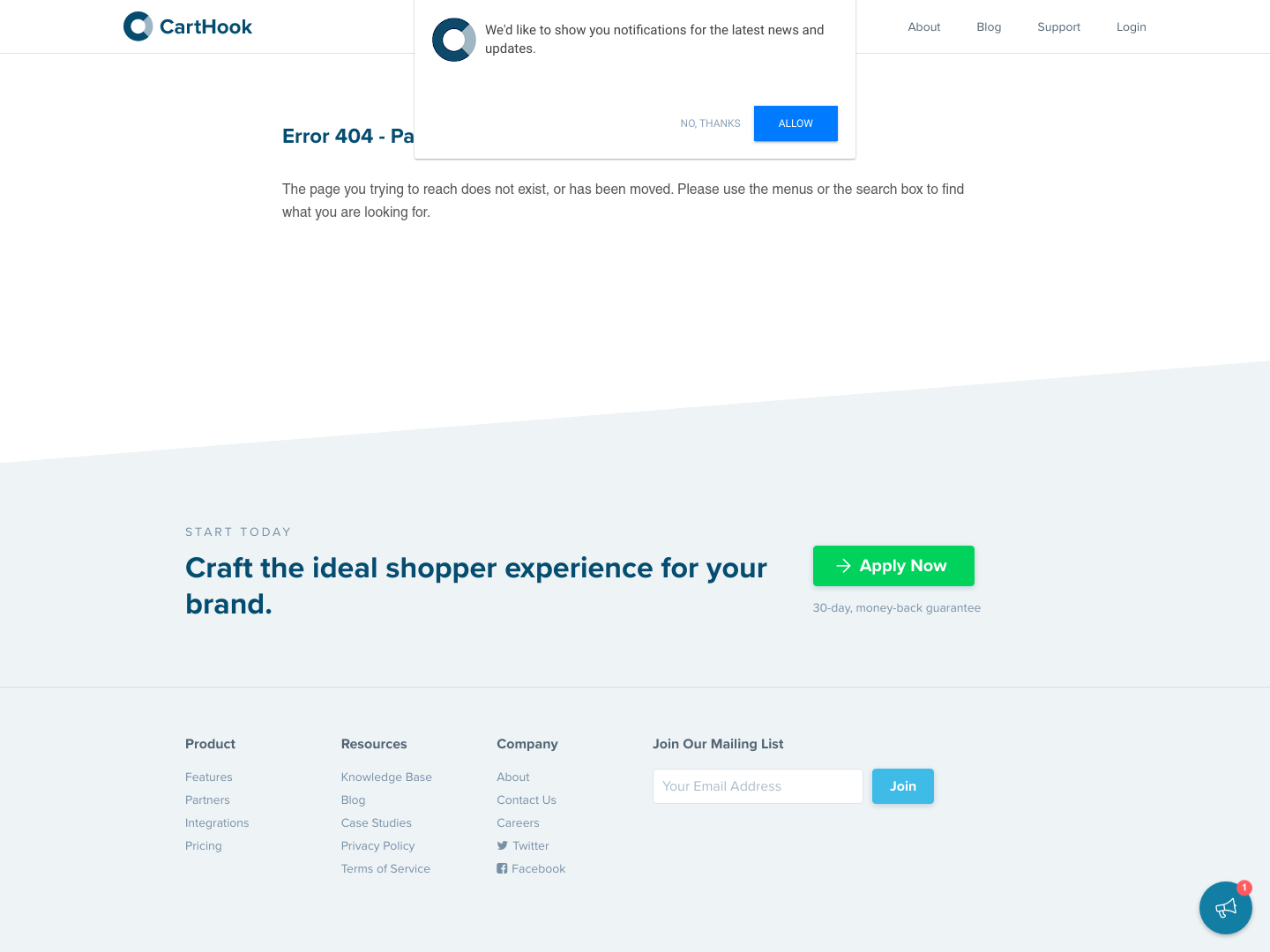 Carthook Signup screenshot