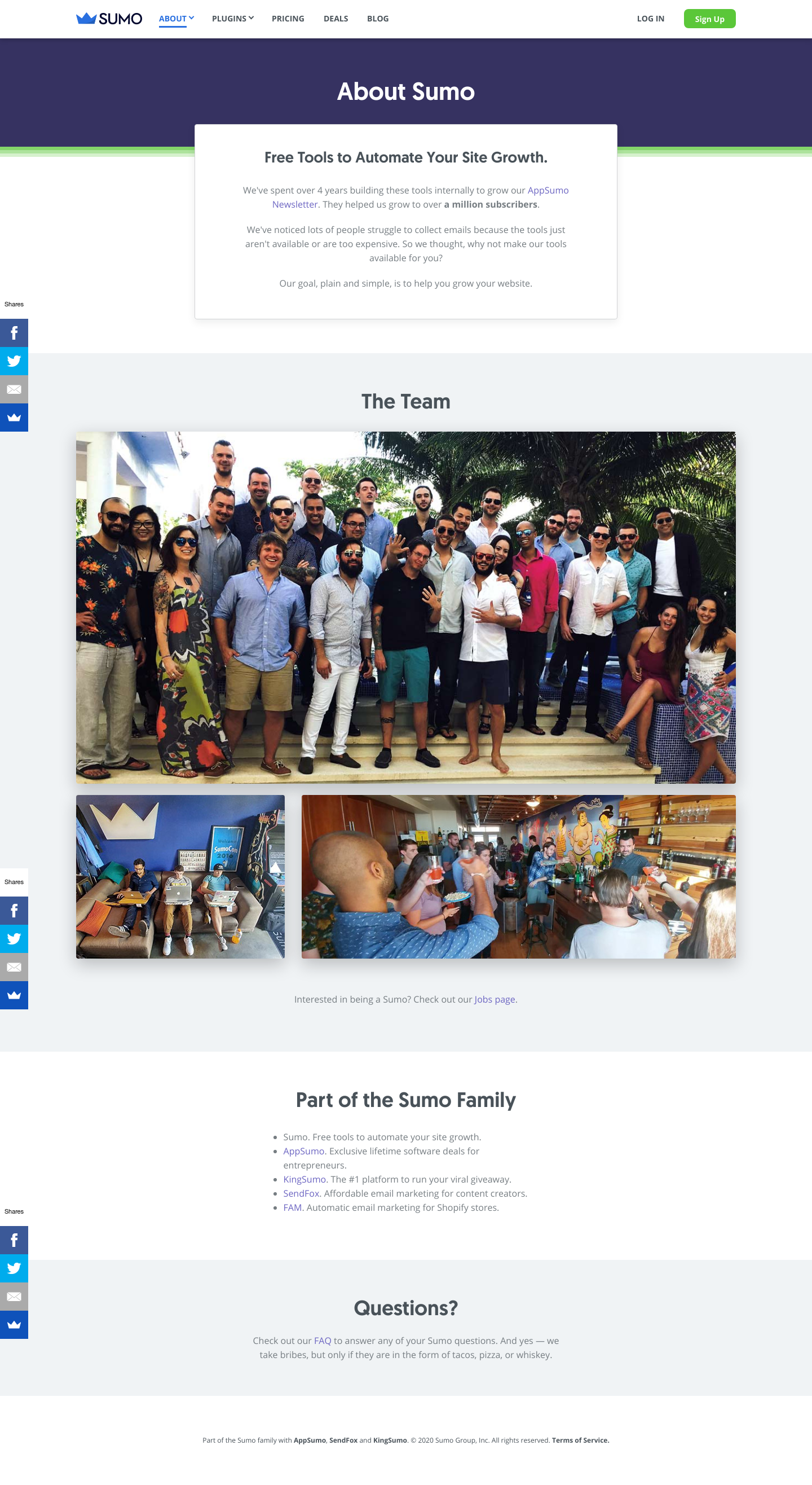 Sumo About screenshot
