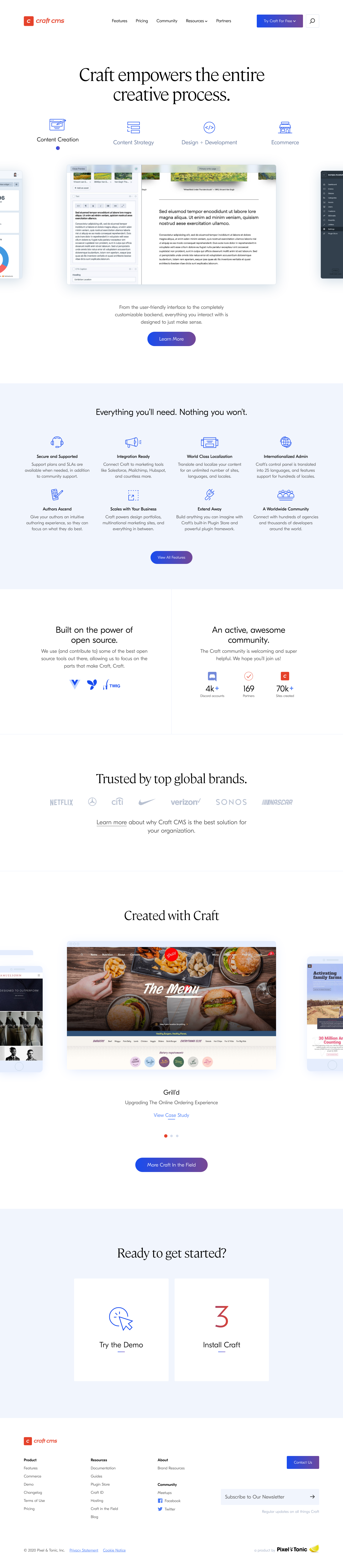Craftcms Landing Page screenshot