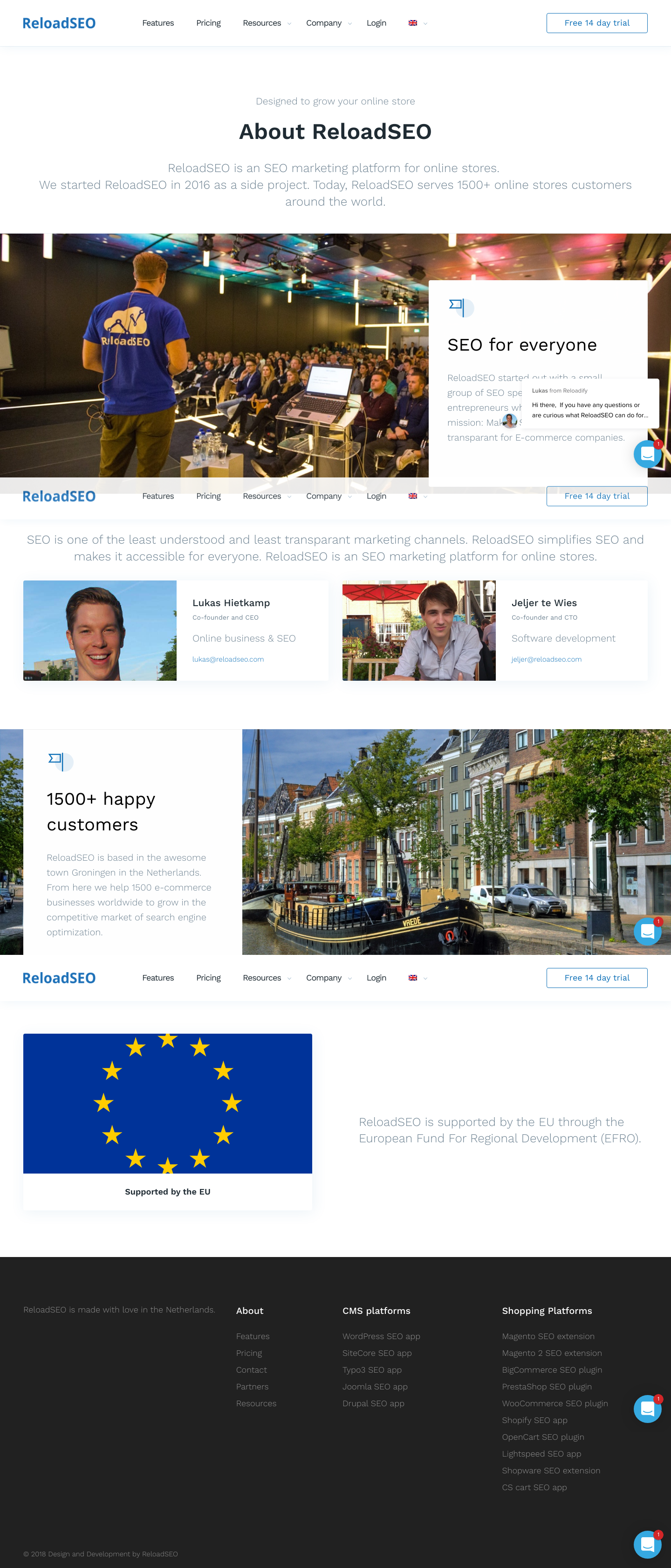 Reloadseo About screenshot