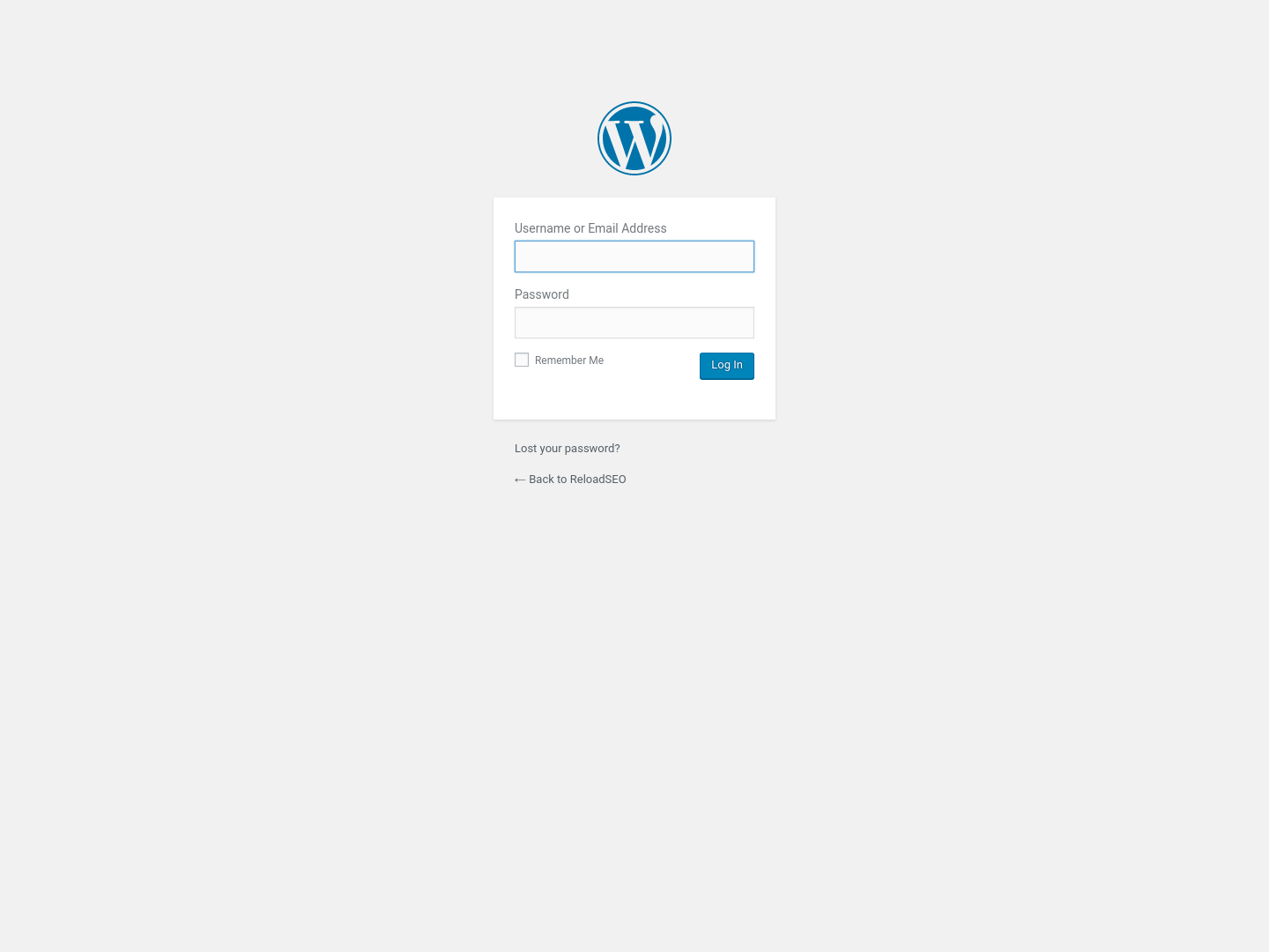 Reloadseo Login screenshot