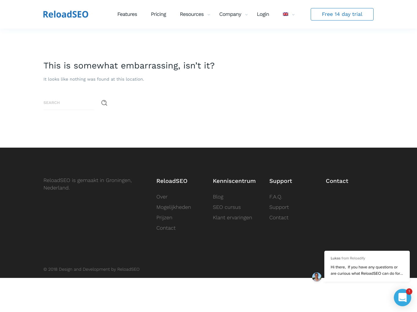 Reloadseo Notfound screenshot