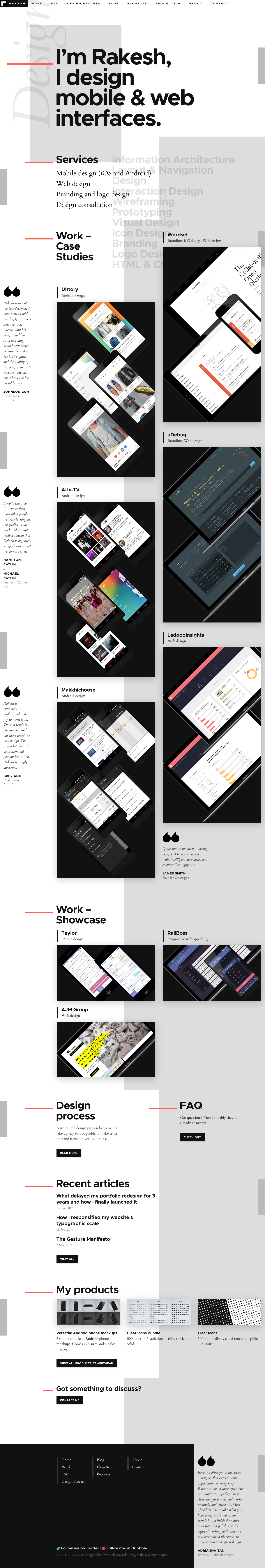 Radesign Landing Page screenshot