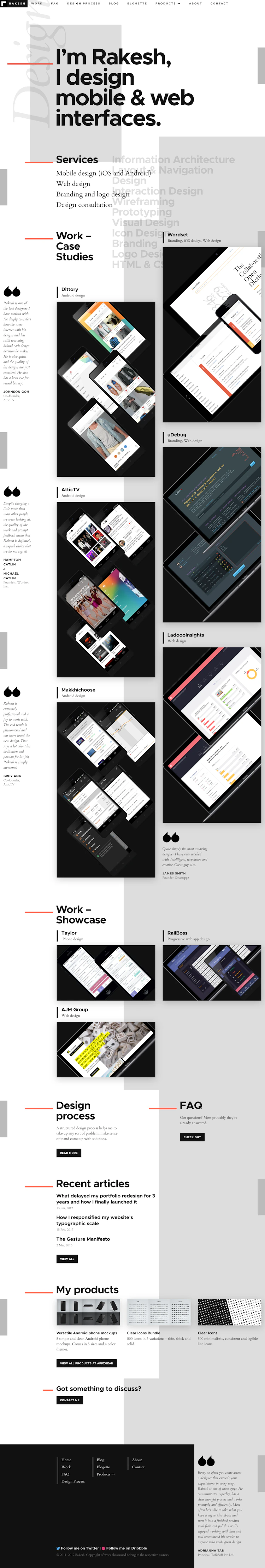 Radesign Landing Page screenshot