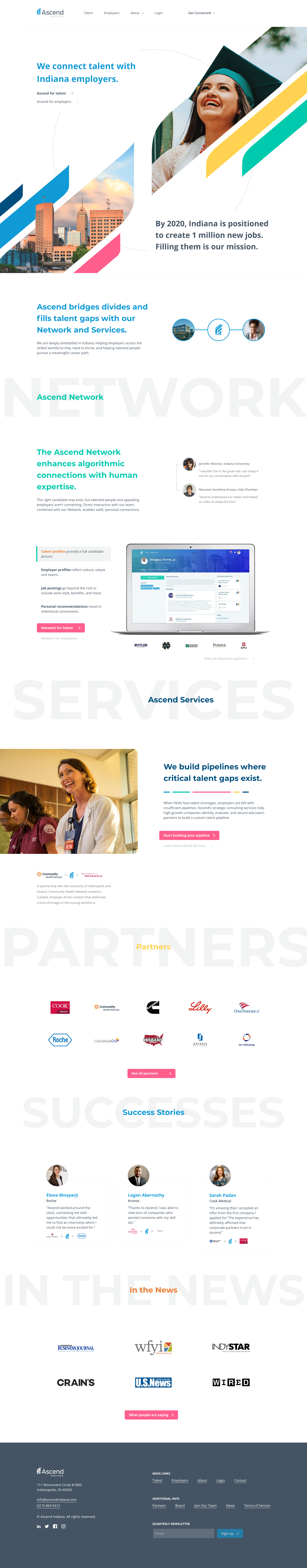 Ascendindiana Landing Page screenshot