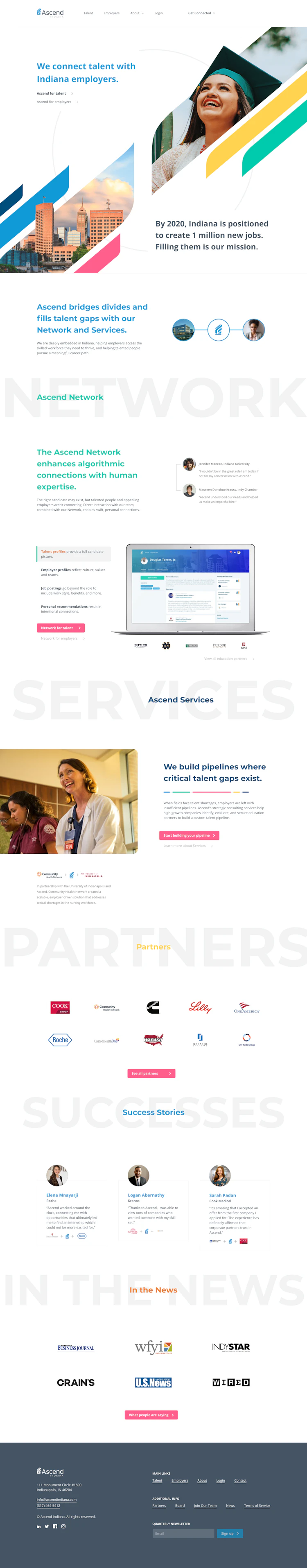 Ascendindiana Landing Page screenshot