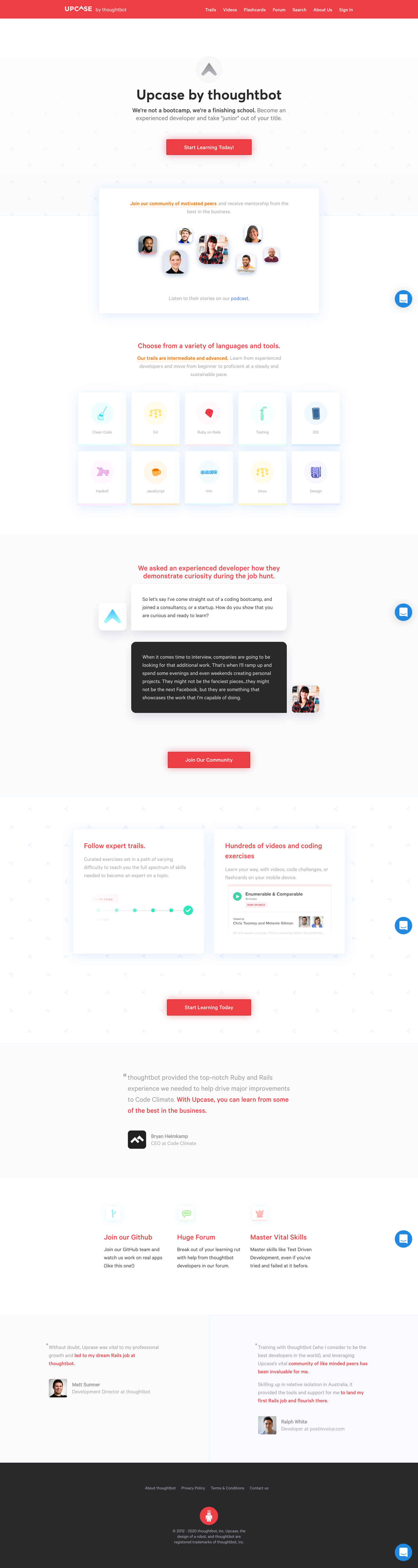 Thoughtbot Landing Page screenshot