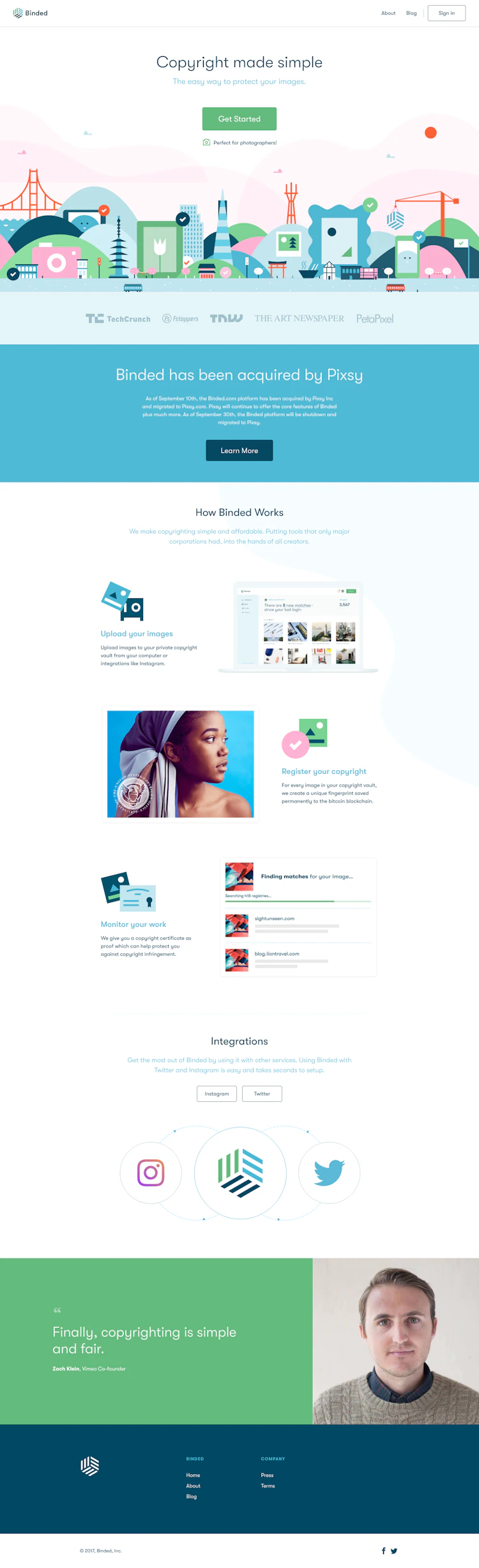 Binded Landing Page screenshot