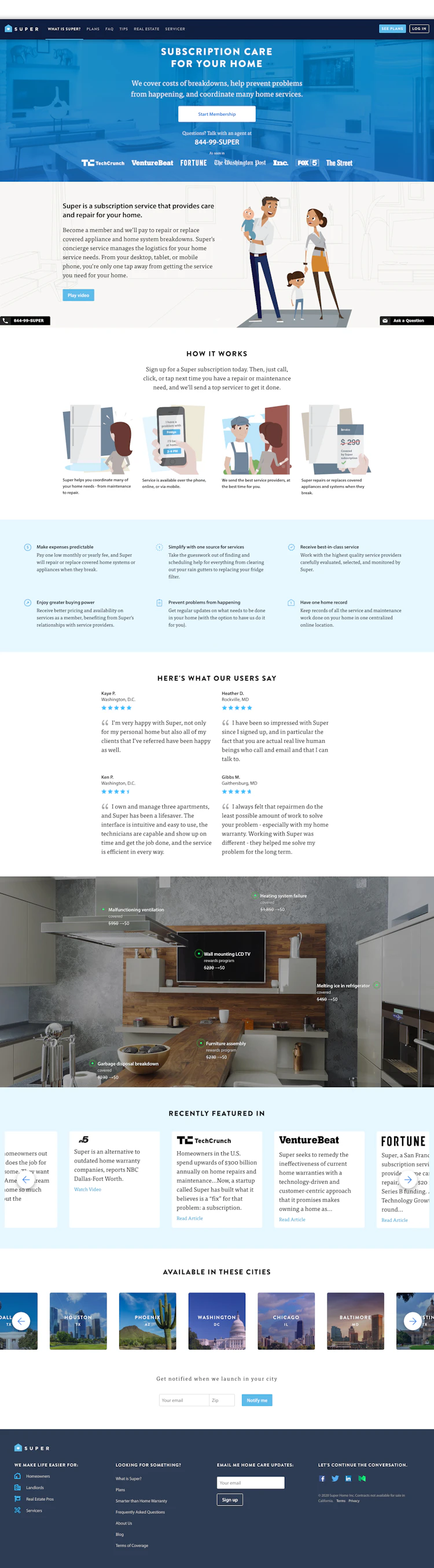 Super Landing Page screenshot