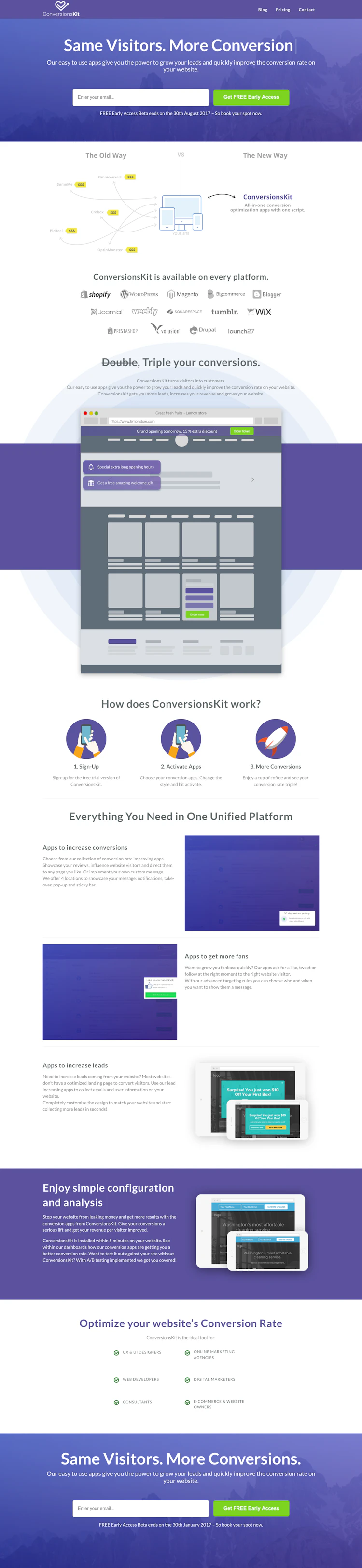 Conversionskit Landing Page screenshot