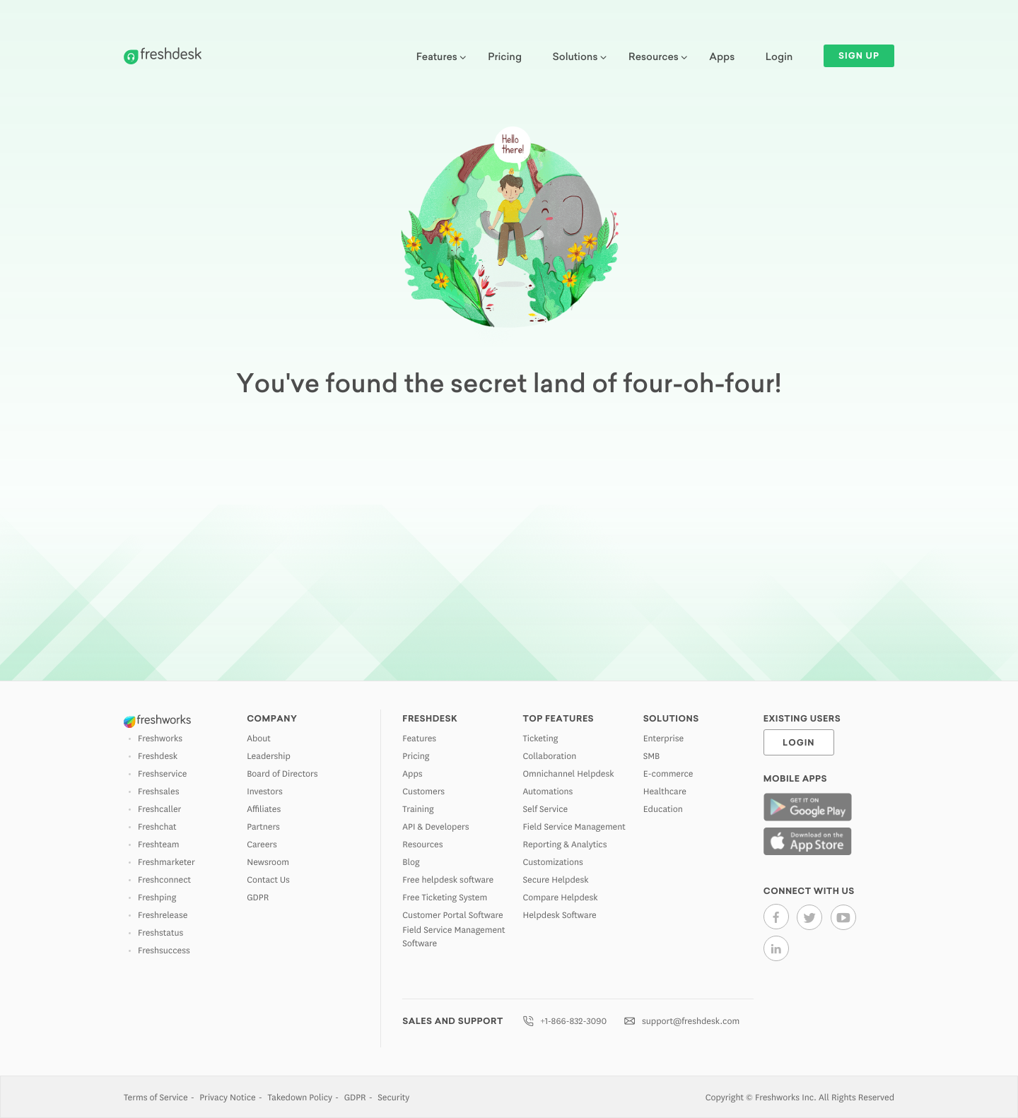 Freshdesk Notfound screenshot
