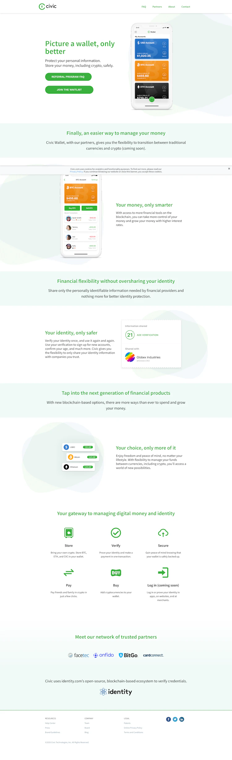 Civic Landing Page screenshot