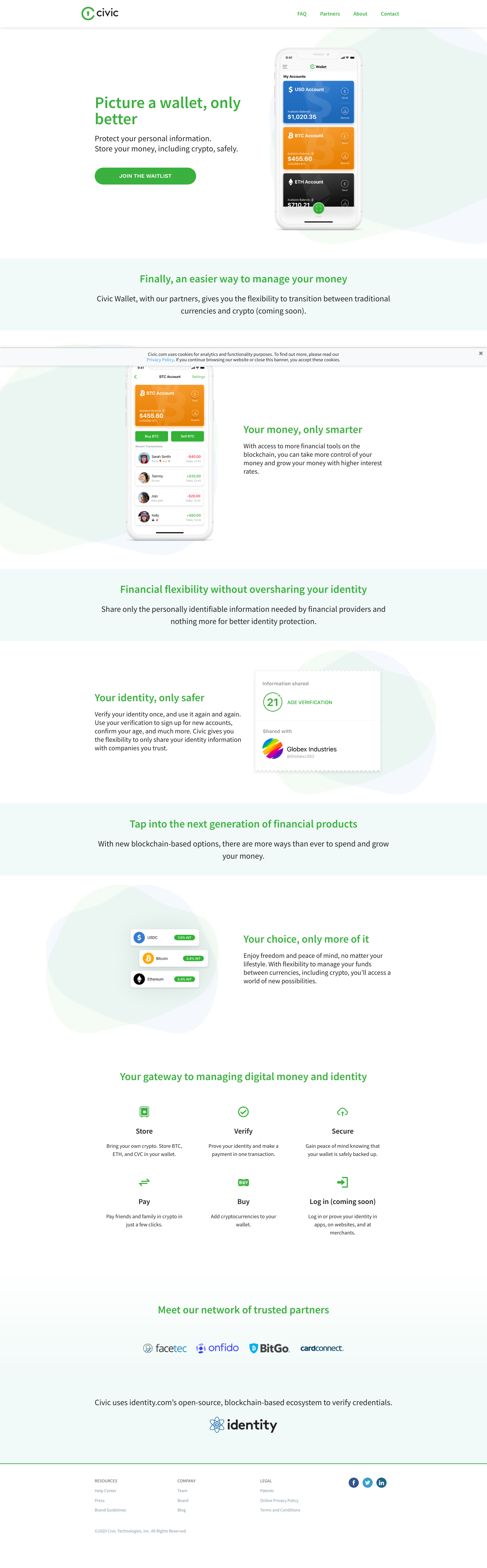Civic Login screenshot