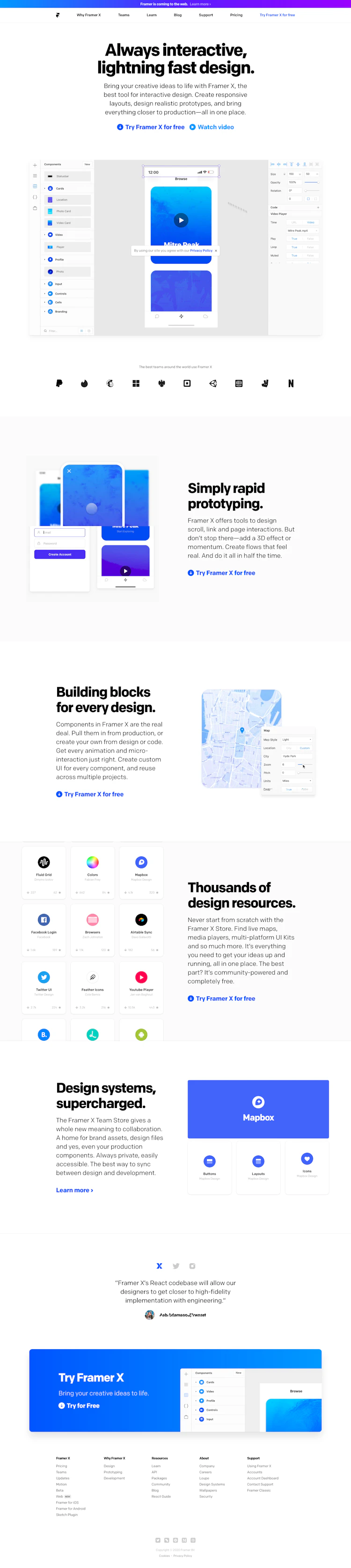 Framer Landing Page screenshot