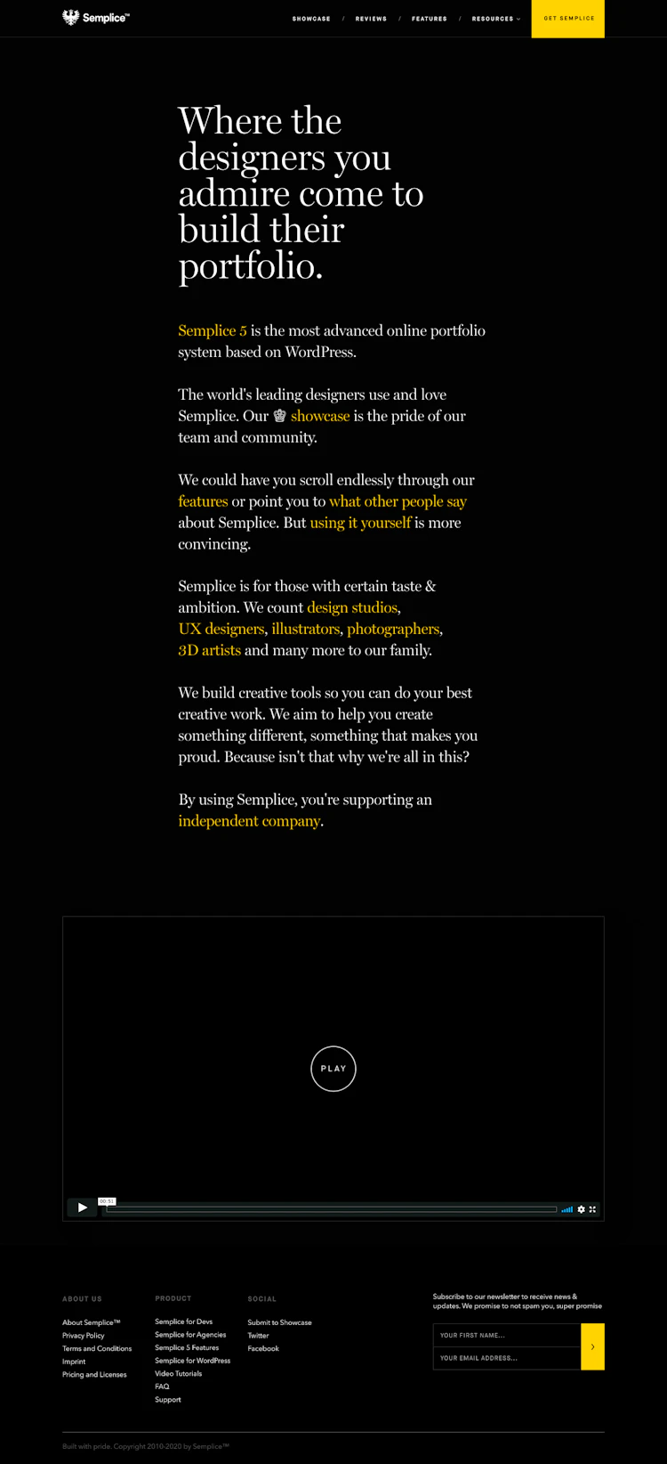 Semplicelabs Landing Page screenshot