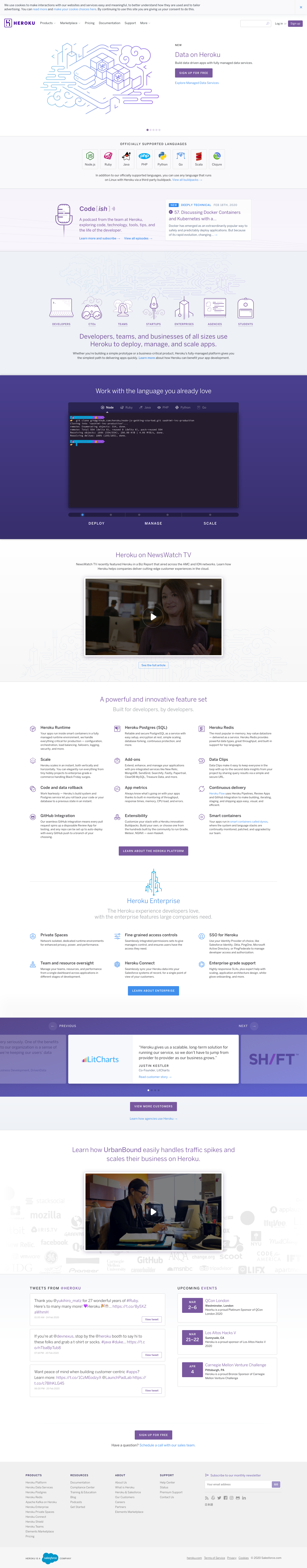 Heroku Landing Page screenshot
