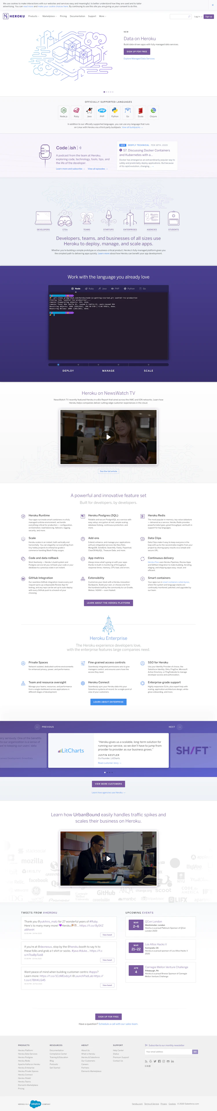 Heroku Landing Page screenshot