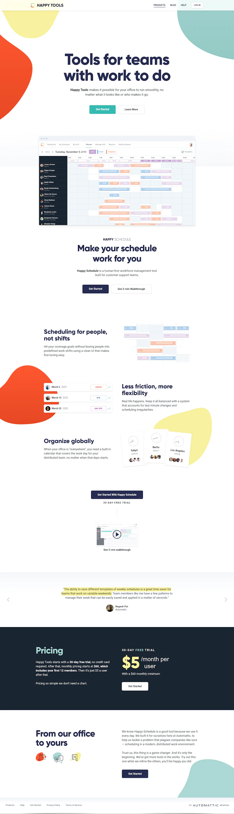 HappyTools Landing Page screenshot