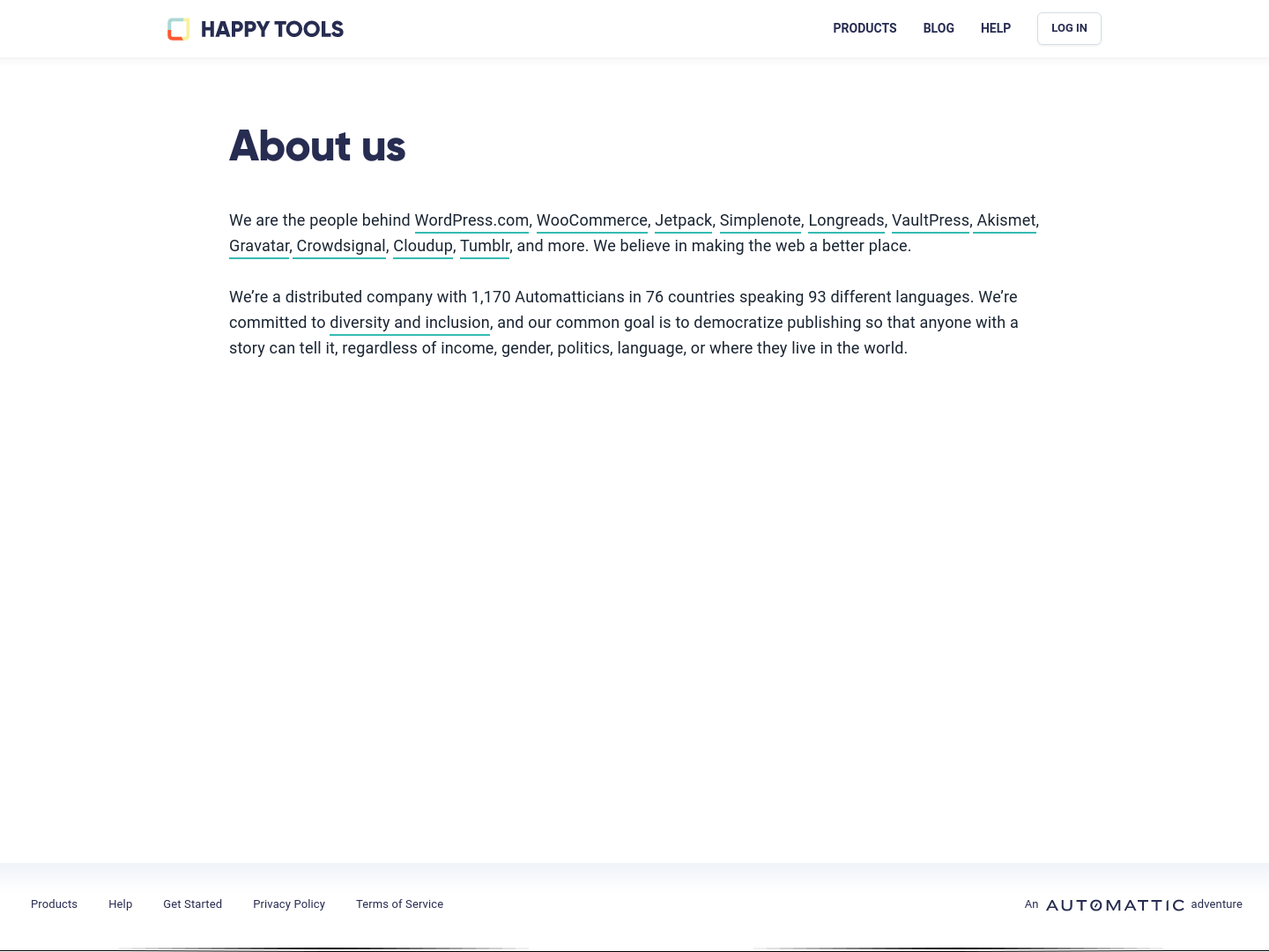 HappyTools About screenshot