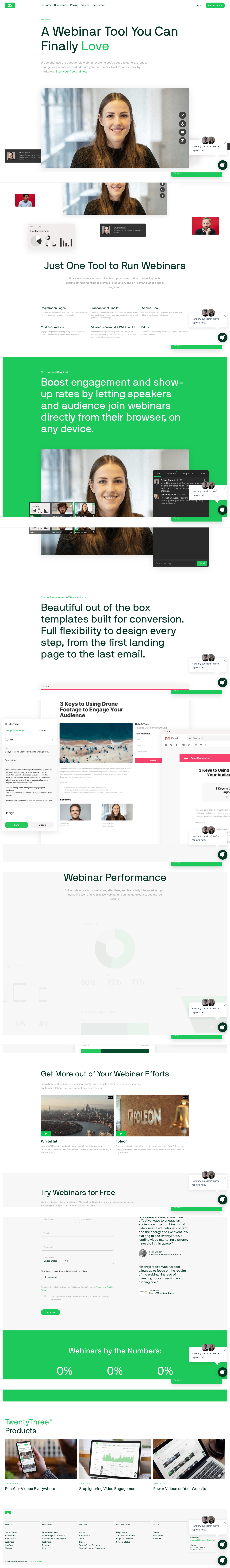 Twentythree Landing Page screenshot